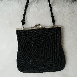 Black beaded purse